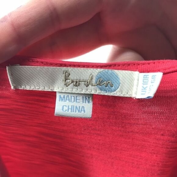 Boden Cap Sleeve Pink with multi Color Stitching Detail Size 6 - Picture 2 of 13